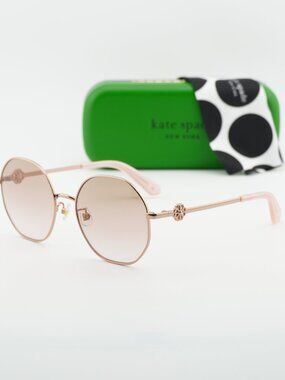 Kate Spade VENUS/F/S 0000 M2 Round Women Sunglasses - Gold/Brown